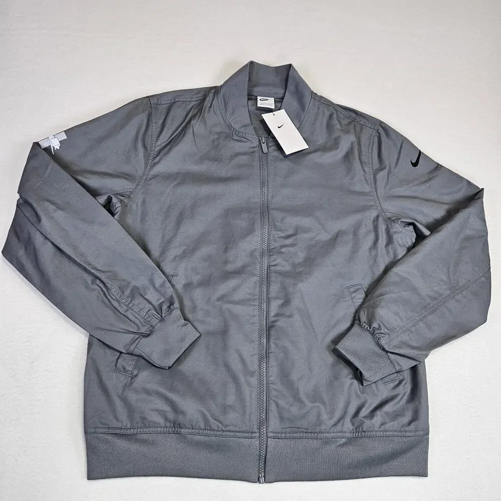 Nike Detroit Lions Bomber Jacket Mens M Full Zip Gray NFL Football Lightweight